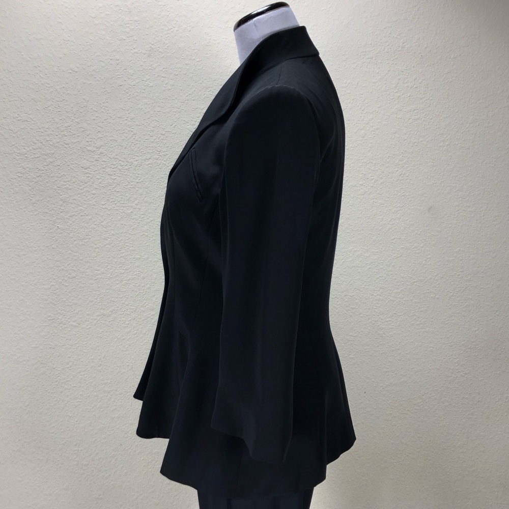 Armani Collezioni Black Peplum 3/4 Sleeve Jacket - Picture 2 of 7